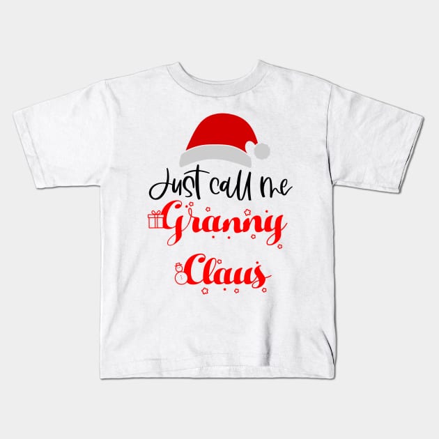 Granny Claus Kids T-Shirt by CindersRose